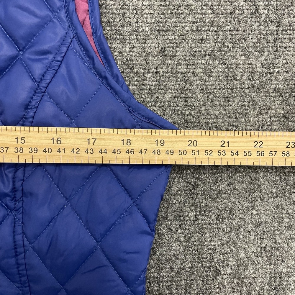 Weatherproof Women's Blue Sleeveless Vest MED Quilted Outerwear Zip Pockets - Picture 6 of 8